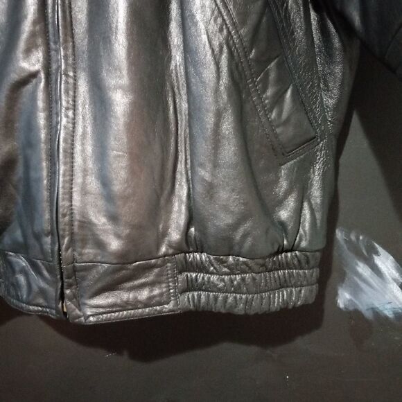 Vintage Leather Jacket The England Nappa Boston Traders - Picture 4 of 14